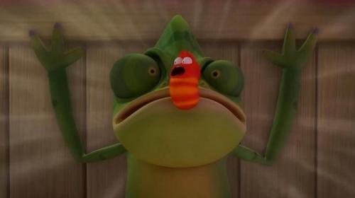 爆笑虫子：小红作死到边缘了，直接被拽到青蛙嘴边，可以当食物了