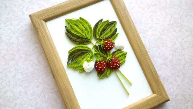 【衍纸丨视频教程】衍纸草莓