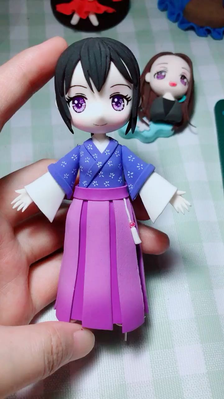 天蝎座汉服q版粘土人偶