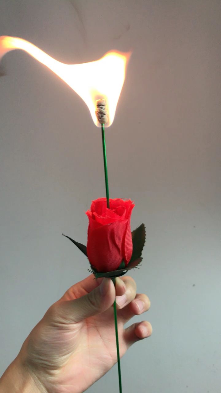 撩妹必学 火把变玫瑰魔术
