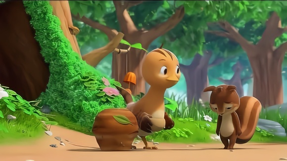 小萌鸡忘记小松鼠的生日,它们找小麻雀玩游戏,小松鼠垂头丧气