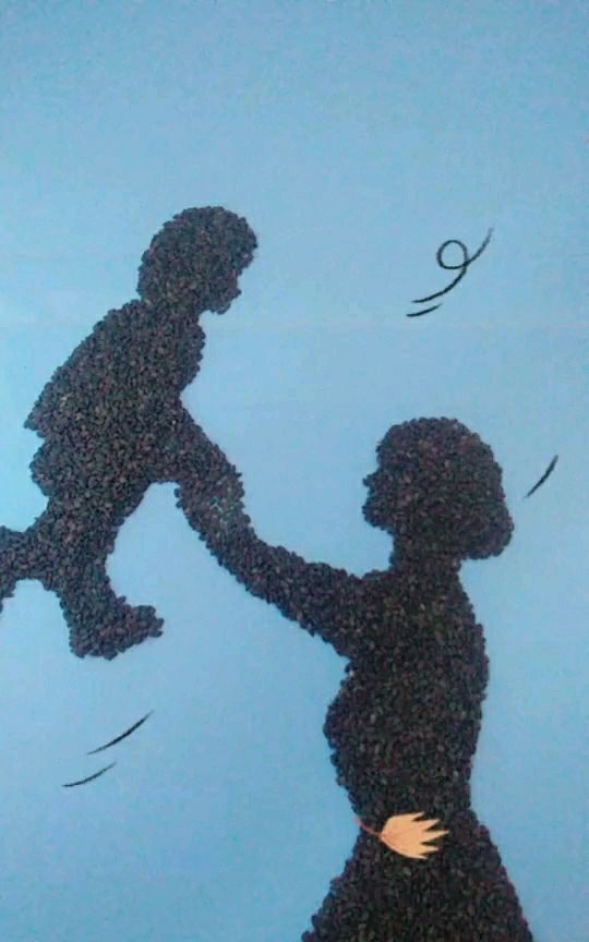 芝麻画《世上只有妈妈好》