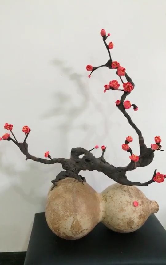 粘土干枝梅,装饰屋子美美哒,省钱又好看