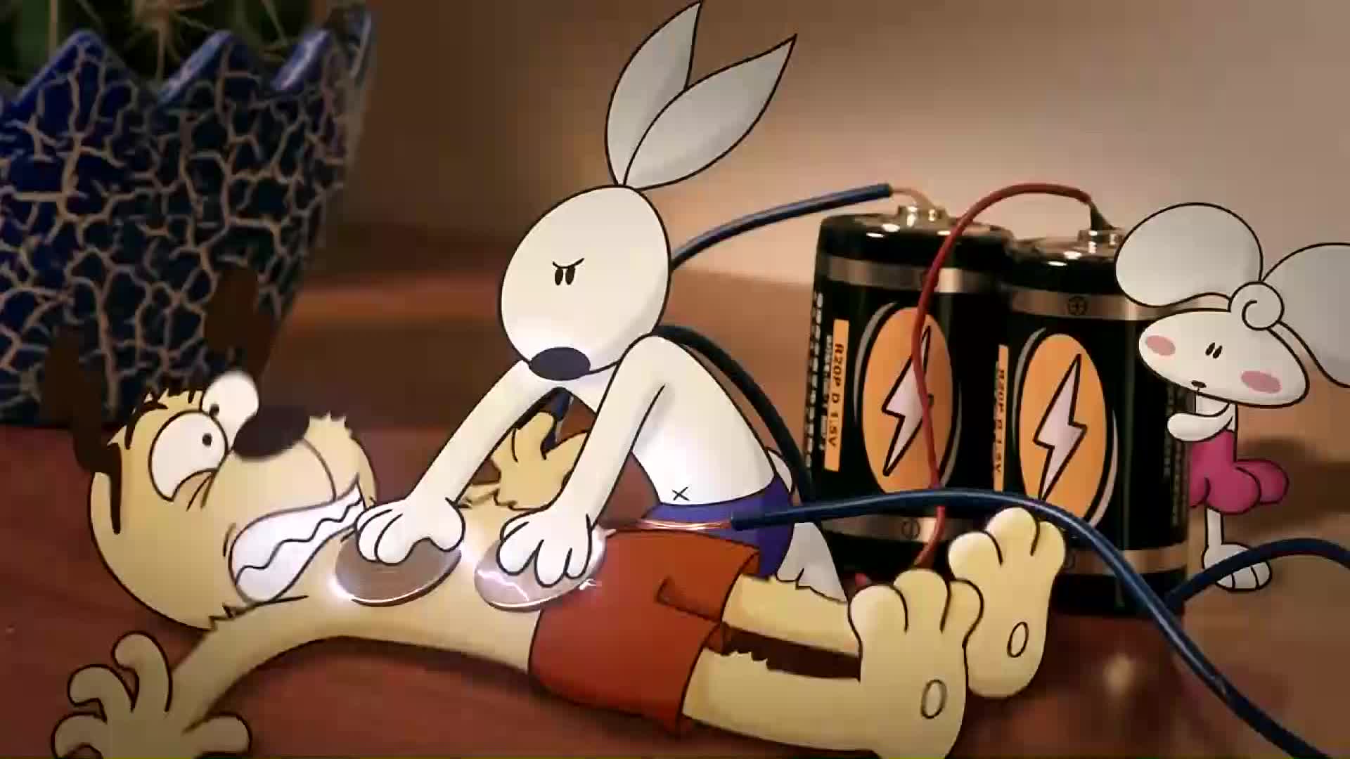 功夫兔与菜包狗功夫兔又在与菜包狗作对让他想死都死不成