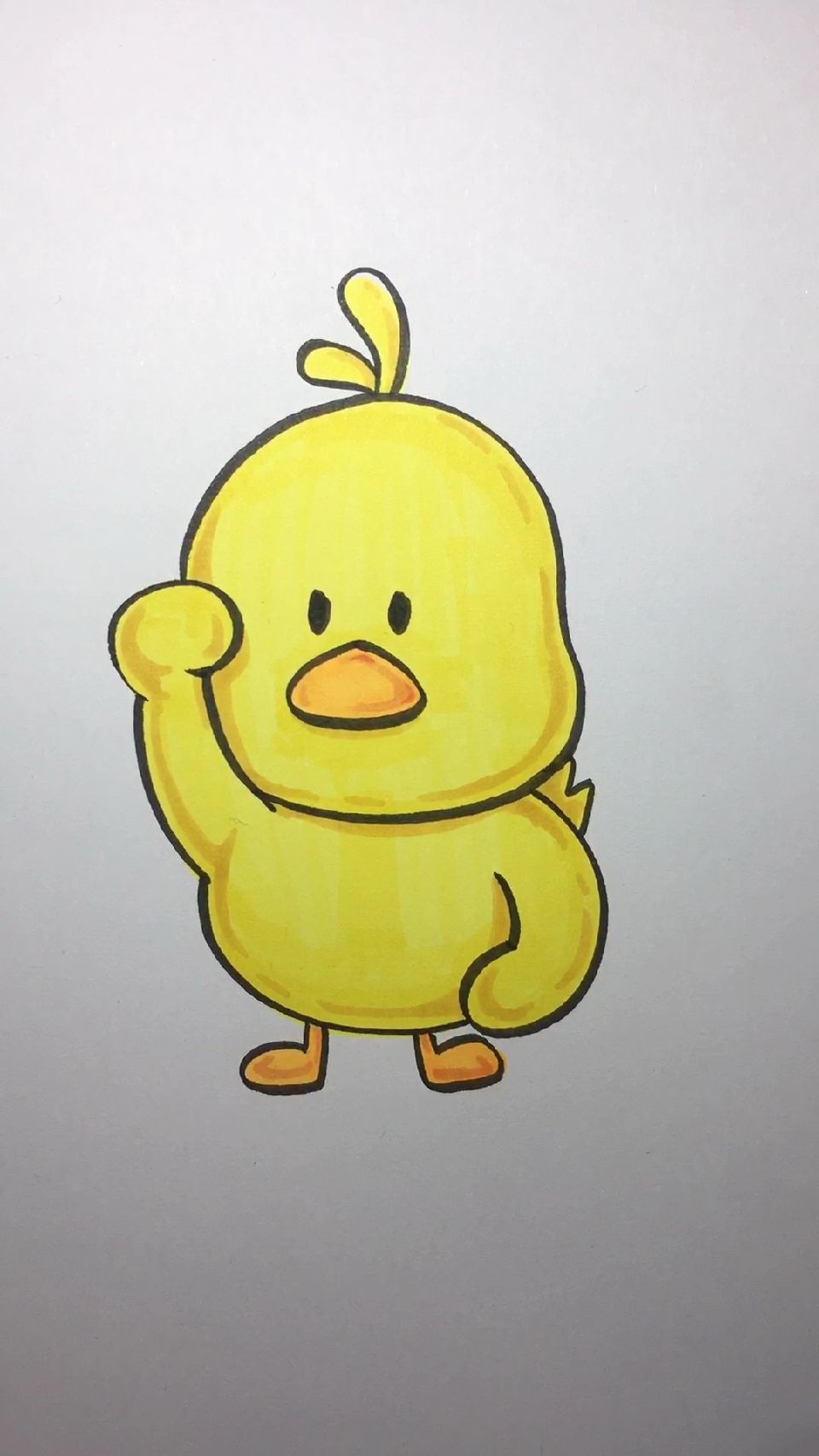 马克笔简笔画小黄鸭