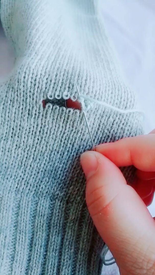织补毛衣坏了!方法!