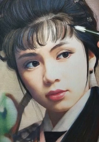 手绘83版黄蓉 还有记得她的吗?