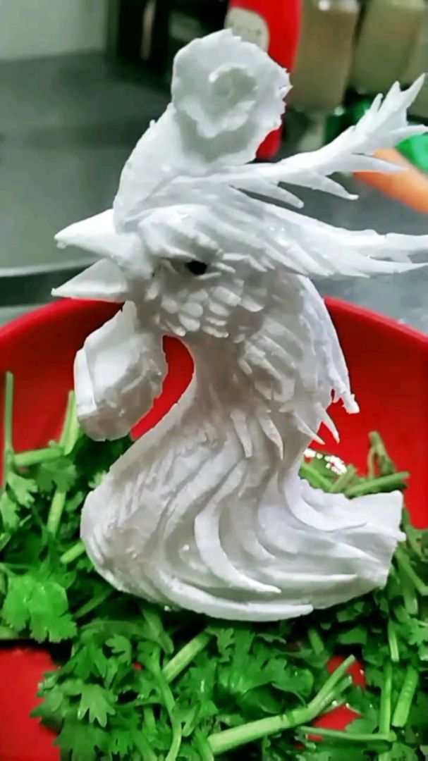 泡沫雕刻凤凰头喜欢吗