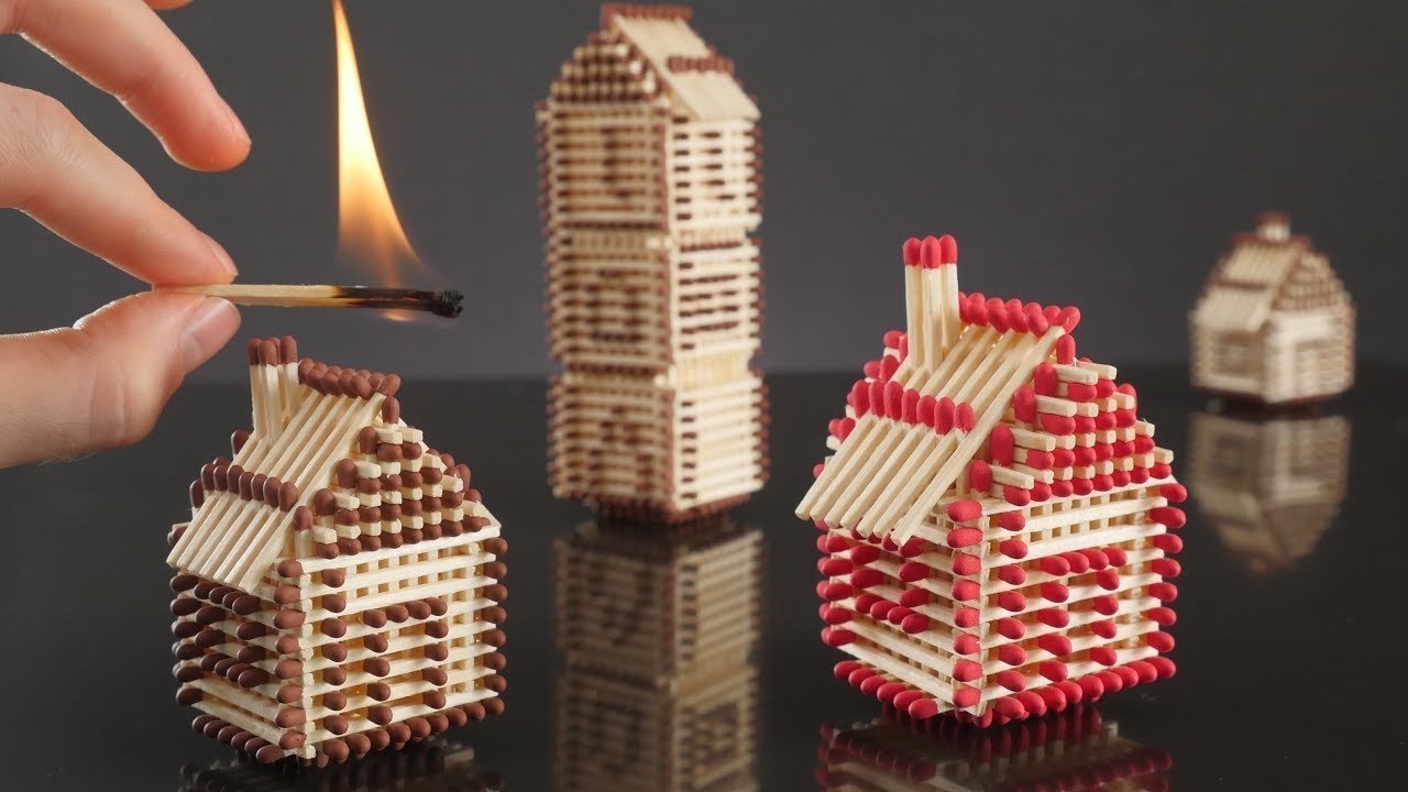我们先做一个火柴屋……然后,一把火烧掉!