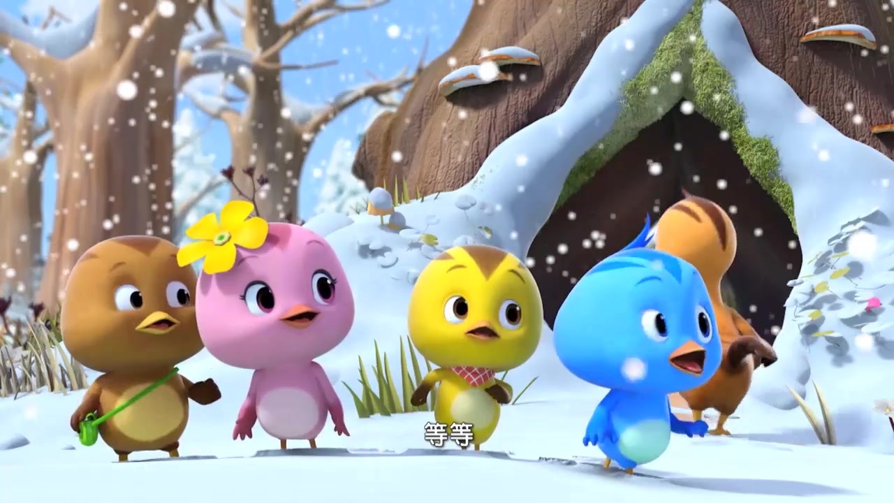 萌鸡小队:冬天来了,天上飘着雪花,萌鸡们准备打雪仗