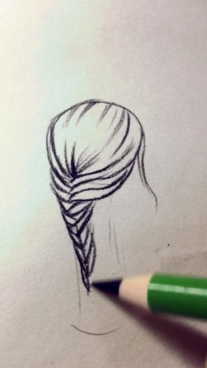 美好生活研究所#教你画背影头发画法,喜欢关注点赞.