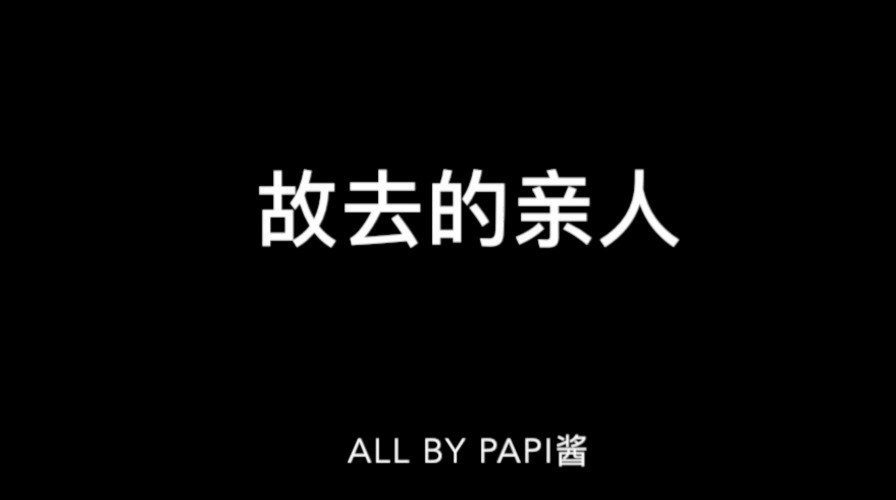 papi酱的周一放送——故去的亲人