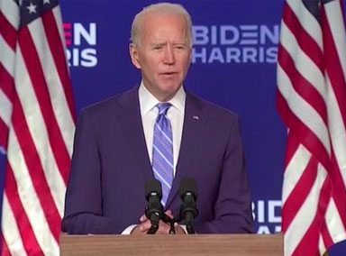 拜登发表胜选演讲