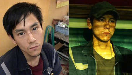 彭于晏片场照曝光脸颊凹陷