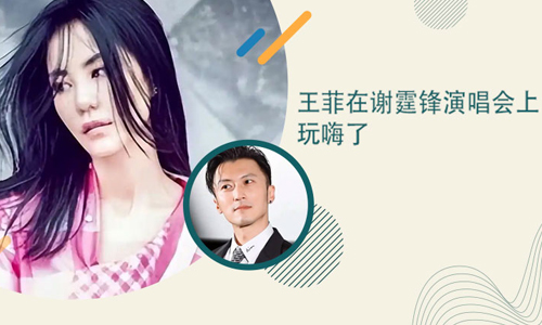 王菲在谢霆锋演唱会上玩嗨
